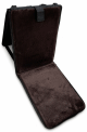 Tapis de prière musulman avec dossier pliable ultra confortable pour le dos (compact 30x70 cm) - Marron foncé