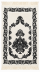 Tapis blanc doré de qualité supérieure (tapis de prière de luxe brodé)