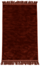 Tapis de prière adulte ultra-doux - couleur marron unie sans motif franges simples - 67 x 108 cm Tapis de prière adulte ultra-doux - couleur marron unie sans motif franges simples - 67 x 108 cm