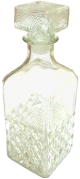 Grande bouteille vide en cristal transparent (1 litre)