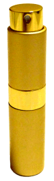 Vaporisateur de poche dore avec le parfum "Rouh Al Musk" de la marque "Musc d'Or"