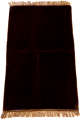 Tapis de prière en velours couleur unie marron