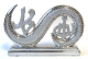 Objet decoratif en porcelaine Dore avec calligraphies Allah - Muhammad (SAW) decore de dimants