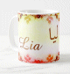 Mug prénom français féminin "Lia" - ليا Mug prénom français féminin "Lia" - ليا