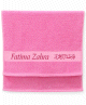 Grande Serviette de toilette rose personnalisable avec prénom/message (50 x 100 cm) - 100% coton Grande Serviette de toilette rose personnalisable avec prénom/message (50 x 100 cm) - 100% coton
