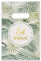 Sac cadeau motif tropical avec inscription doree Eid Mubarak (fete musulmane de l'Aid) - Pack de 6 sacs