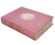  Le Saint Coran en langue arabe + Transcription phonétique et Traduction des sens en français - Edition de luxe - Couverture en cuir rose clair doré