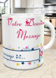 Mug cadeau avec plusieurs messages personnalises (etoiles multicolores)