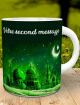Tasse mosquee et croissant lunaire - Cadeau avec message ou prenom personnalise (Vert)