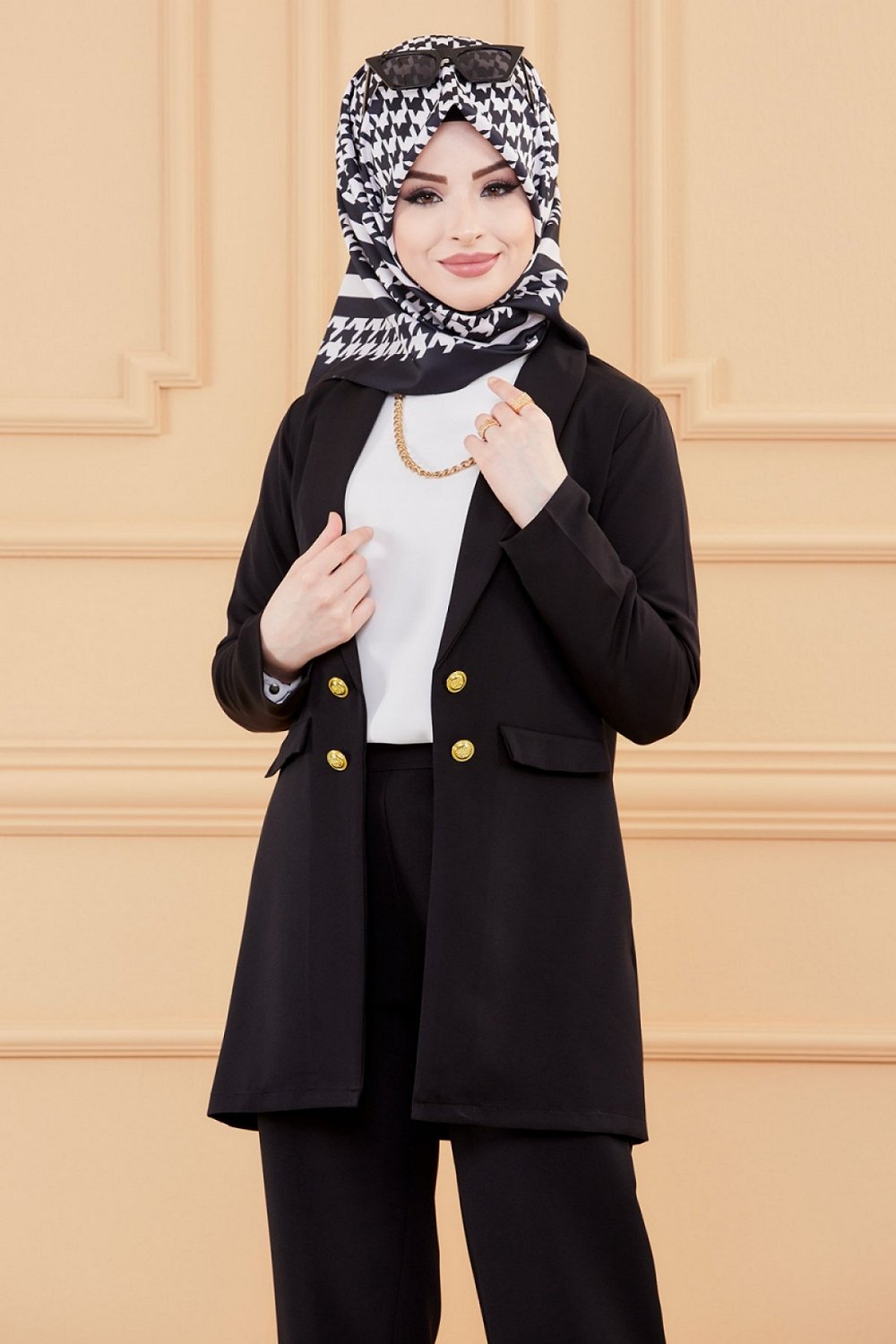 Ensemble Veste et Pantalon femme (Tenue Mode Musulmane France) - Couleur  noir - Prêt à porter et accessoires sur
