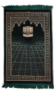 Tapis de priere de qualite (sajjada) en velours avec motif de La Kaaba fabrique en Turquie
