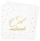 Serviettes Eid Mubarak - Couleur blanc dore (12 serviettes)