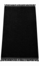 Tapis de prière adulte unie sans motifs - Ultra-doux type velours - Couleur Noir