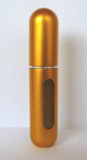 Mini-atomiseur de parfum pour Voyage (Bouteille vaporisateur vide en aluminium) - Dore