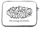 Housse pour PC portable avec message personnalisé et inscription calligraphique de la Basmala Housse pour PC portable avec message personnalisé et inscription calligraphique de la Basmala