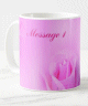 Mug avec messages personnalises (rose)