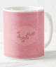 Mug avec prenom personnalisable en calligraphie arabe style "Naskh" (Tasse rose clair)